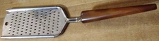 Vtg Cheese Grater Lemon Zester Bakelite Handle Stainless Steel Shiny Chef Tool