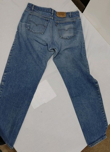 Levi's 550 Orange Tab Vintage Faded Blue Jeans Men's Size 36x34 Made in USA - Picture 9 of 10