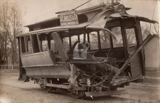 c1910's Streetcar Trolley Accident St. Cloud MN RPPC Photo Postcard COPY