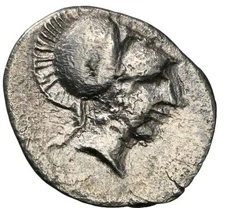 Pamphylia Side 4th Century BC, WOLF/LION Silver Obol Ancient Greek Coin, NGC VF