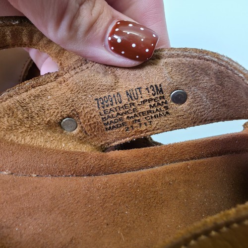 Sandalias Minnetonka Mujer 13M Cuero Marrón Plateado Adornado Trenzado Cordones - Imagen 9 de 18