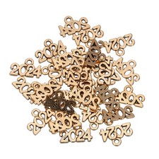 30pcs 2024 Year Number Charm Graduation Year Charm Anti for Tassel Pale Gold