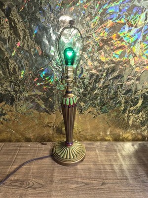 VINTAGE ART DECO TABLE LAMP restored finish Beautiful Unique Lamp