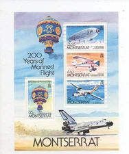 Montserrat mnh mint never hinged Scott 506a souvenir sheet 200 years
