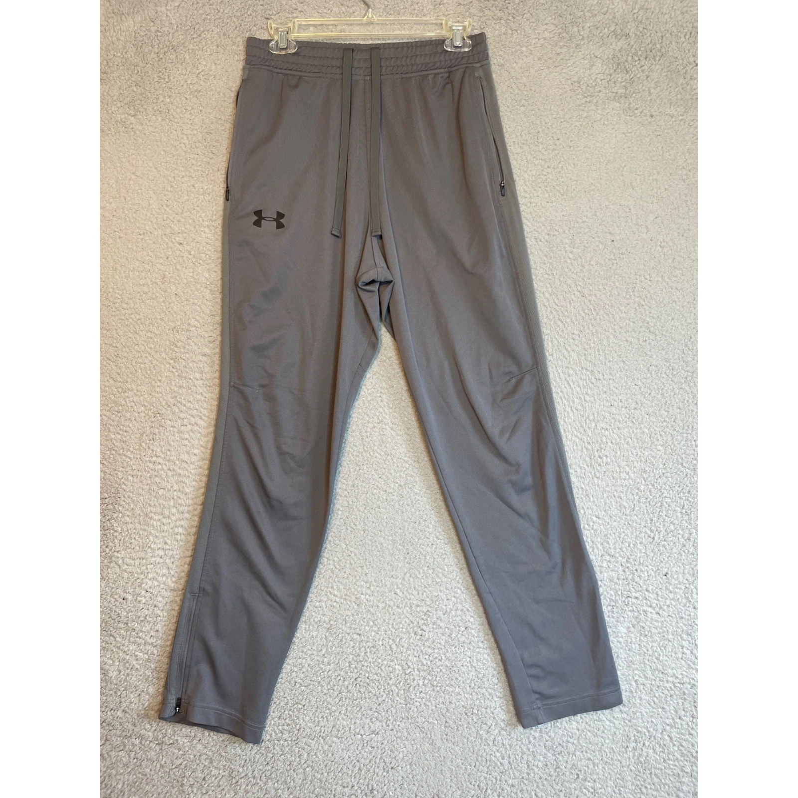 Under Armour Gray Athletic Training Jogger Pants Mens Medium Track Warm Up