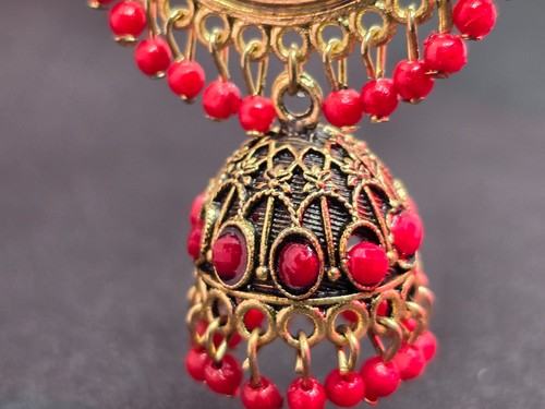 Pakistanische handgefertigte Jhumka - Ohrringe - neuer Stil - Bild 39 von 39
