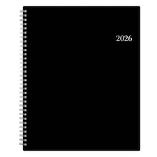2026 Weekly/Monthly Planning Calendar 8.5"x11" Enterprise Black