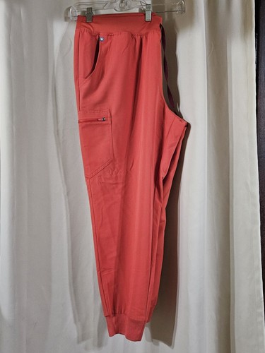 Figs Scrub Pants Womens 3XL Peach Orange Jogger Technical Collection Medical - Picture 3 of 10