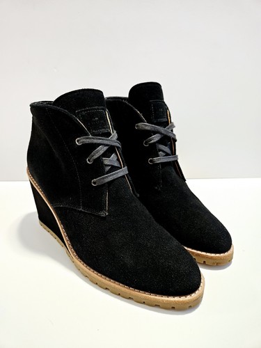 Coach Karson Wedge Women's Boots Size 8B Black Suede A8199 - Picture 5 of 11