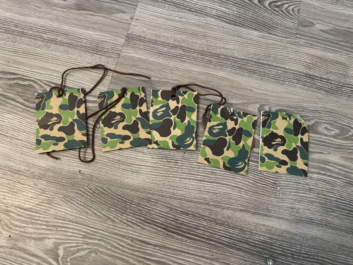 A Bathing Ape BAPE Japan Plastic Bag Set & Hang Tags Empty