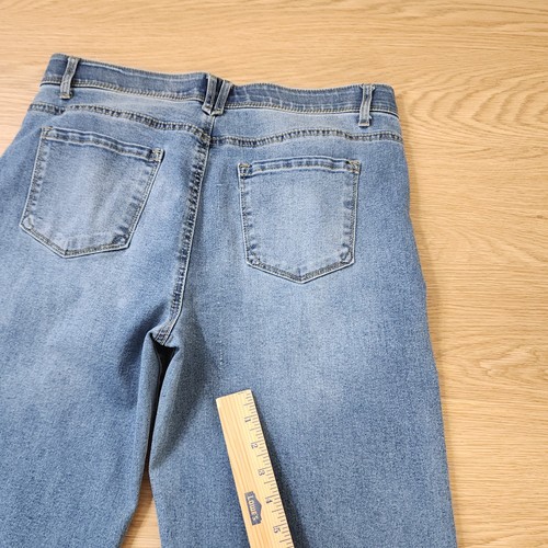Curve Appeal Jeans Womens 14 Comfort Waist High Rise Straight Blue Stretch 34x29 - Bild 5 von 11