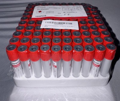 99 Veterinary Lab Vacuum Blood Collection Tubes Clot Activator 3ml Red EXP 2028