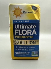 RenewLife Ultimate Flora Extra Care Probiotic 50 Billion Cfu 90Veg Caps Exp 2/27