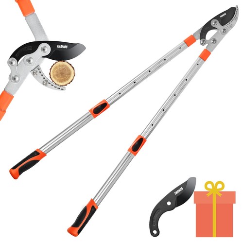 B1102 Extendable Anvil Loppers Tree Trimmer with Compound ActionChops Thick Bra