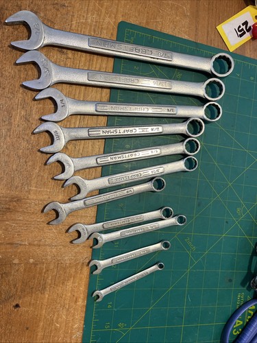 11 Pc. USA Craftsman (-v-VV-,) SAE Combo Wrench Set 1/4"- 7/8 - Picture 5 of 7
