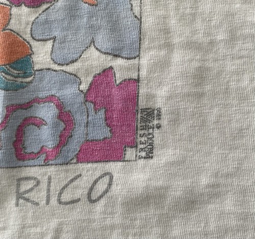 Vintage Single Stitch Fresh Produce T-Shirt XL Puerto Rico Floral 90er weiß - Bild 4 von 10
