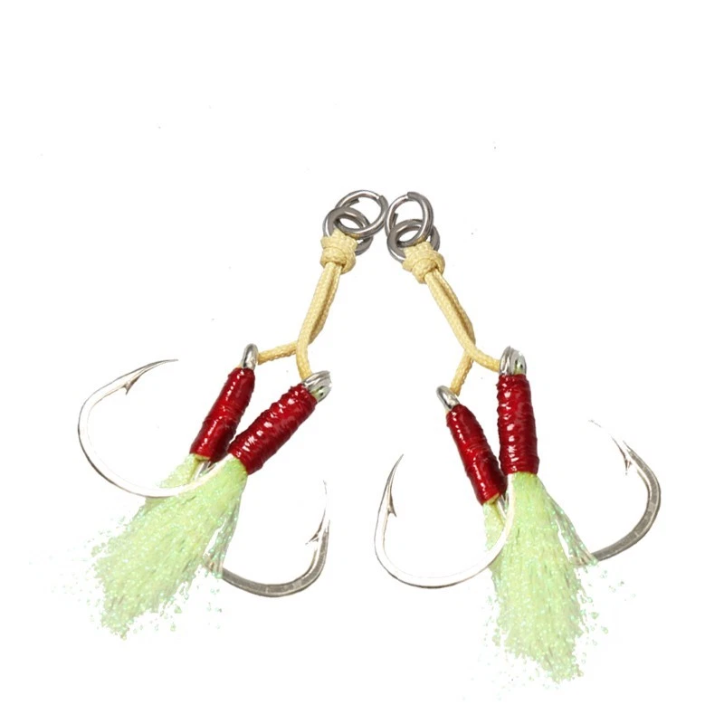 2 PIEZAS/PAQUETE Ganchos de Asistencia Doble Mustad 3/0 Foto 2 de 4