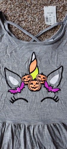Justice Halloween dress girl's 14/16 unicorn long sleeve criss cross back NWT - Picture 2 of 3