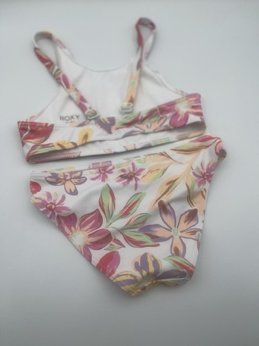 Roxy Girls Two Piece Tropical Swimsuit Set Sz 7 - Picture 2 of 6
