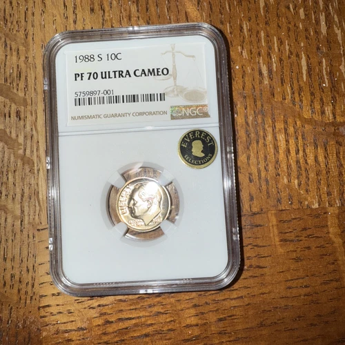 1988-S Roosevelt Dime-NGC PF 70 Ultra Cameo Gem Proof ECC CERTIFIED 