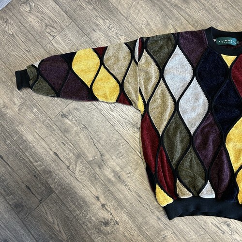 Vintage 90’s Tundra Canada Struktur Strick Pullover Bunt Colorblock Gr. L - Bild 8 von 16