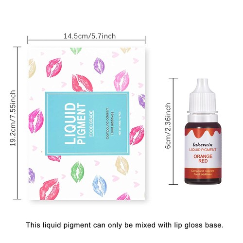 12 Colors Liquid Lip Gloss Pigment Set, DIY Lipstick Liquid Pigment for Set Mak - Picture 4 of 9