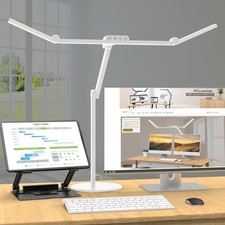 Led Desk Lamp with Atmosphere Lighting, Rotatable Tall Architect Desk Lamp fo...