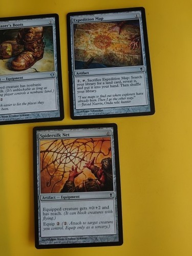 MTG artifact zendikar card x3 trailblazer's boots, expedition map,spidersilk net - Picture 6 of 6