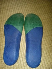 size 8 shoe insoles with arch support, used and have been altered from a size 10