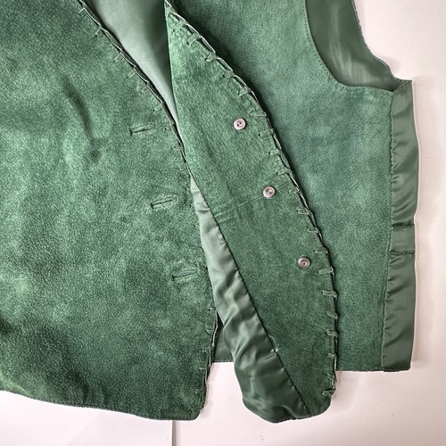 Vintage Arizona Jean Co grüne Wildleder Leder Weste Damen L Boho Western Cottagecore - Bild 8 von 16