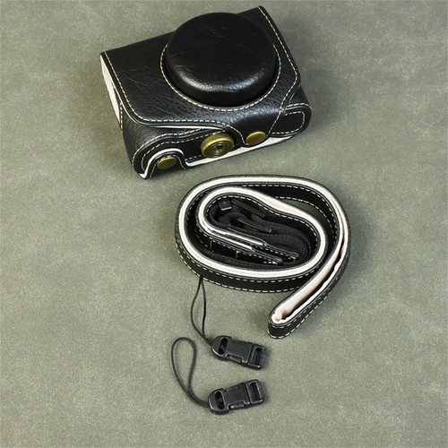 PU Leather Camera Bag Case Cover for Canon PowerShot G7 X Mark II III G7X3 G7X2 - Picture 20 of 44