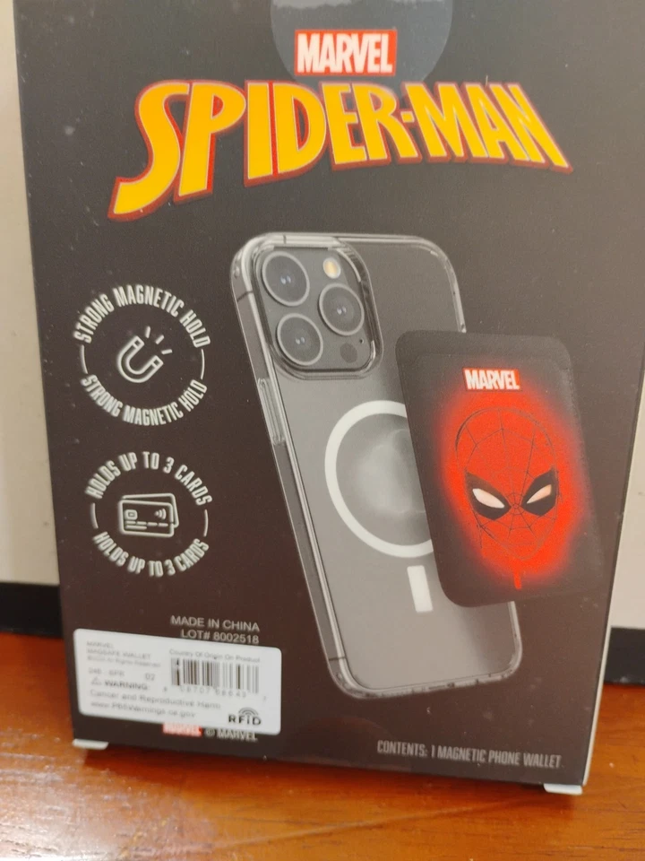 Cartera Teléfono Spider-Man MagSafe, Spider-man, Marvel, (Magnética).NUEVA Foto 3 de 4