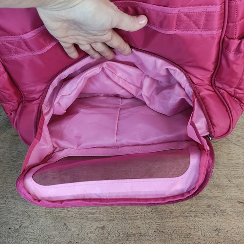 Lug Puddle Jumper Tote Bag Quilted Carry On Travel Backpack Barbiecore Hot PINK - Picture 22 of 23