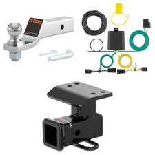 CURT Tow Package With Trailer Hitch, Wiring, 45293 Ball Mount Pin & Clip - 13133