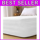 Versatile Quilted Bed Skirt in White, 14 Inch Drop for Stylish Bedroom Updates