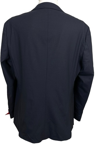 Hugo Boss Suit Jacket Size 44L Navy Modern Fit Wool Blend NWT Karl-Tom244X - Picture 5 of 10