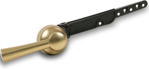 Manico scarico WC universale Korky stile semplice solido decorativo oro spazzolato - Foto 2 di 6
