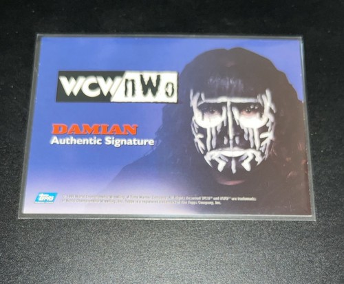 Topps WCW 1999 Damian Auténtico Firma En Tarjeta Autógrafo RARO - Imagen 2 de 2