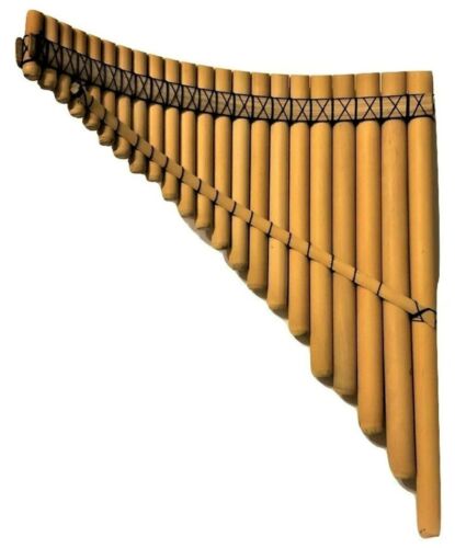 22 Pipes Pan Flute Natural Bamboo Case Included -ITEM IN USA - Picture 2 of 3