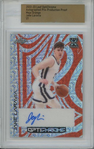 2022 Leaf OptiChrome Proof Mojo Orange Jake Laravia 1/1 Auto RC Rookie - Picture 1 of 1