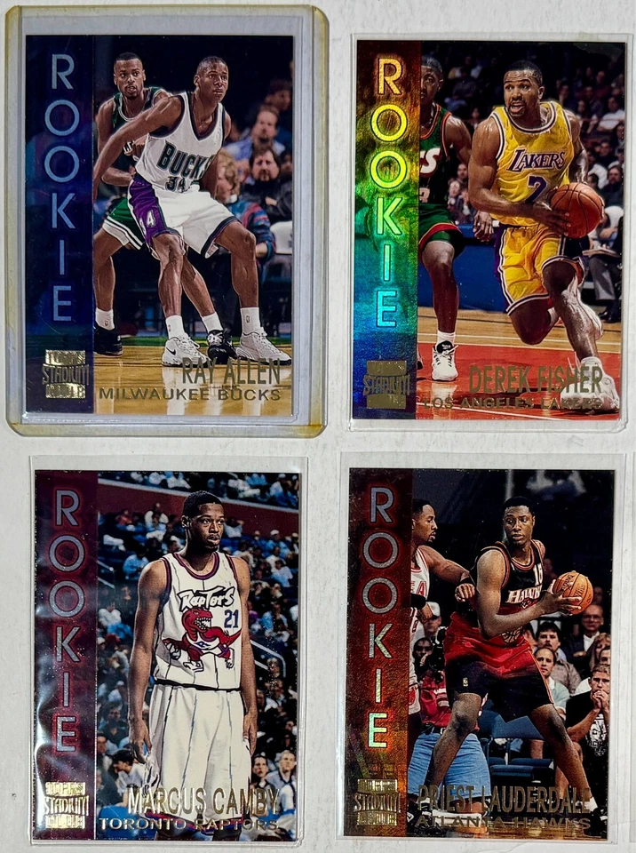 Lote de 10 tarjetas de baloncesto Topps Stadium Club 1996-97 solo miembros serie 2 novatos Foto 4 de 4