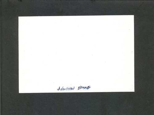 Jonathan Demme - Tarjeta de índice de director autografiada firmada - Silence of the Lambs - Imagen 2 de 2