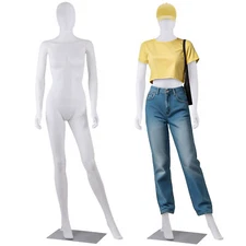 70" Full Body Female Mannequin Head Turns Detachable Mannequin Realistic White