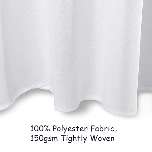 10 pcs 90" Round Tablecloth Polyester For Home Wedding Restaurant Party White - Picture 7 of 7