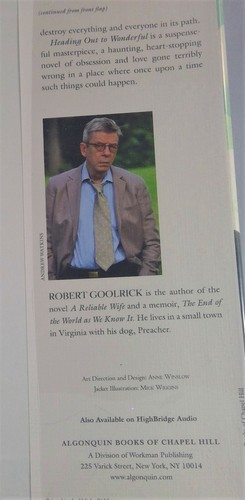 Heading Out to Wonderful by Robert Goolrick 2012 HC/DJ ex-library first edition - Picture 10 of 10