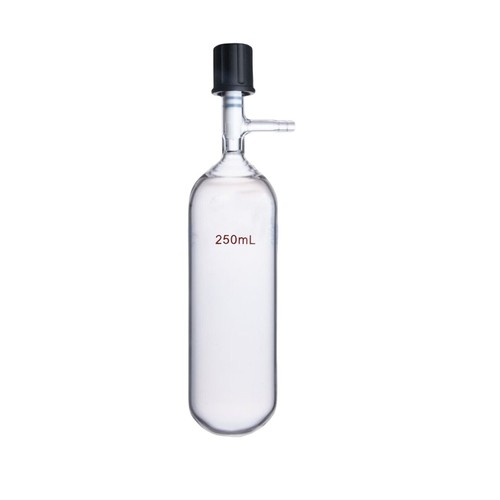 Glas Schlenk Speicherrohr mit 0-8 mm Hochvakuum PTFE Absperrhahn Ventil - Bild 10 von 10