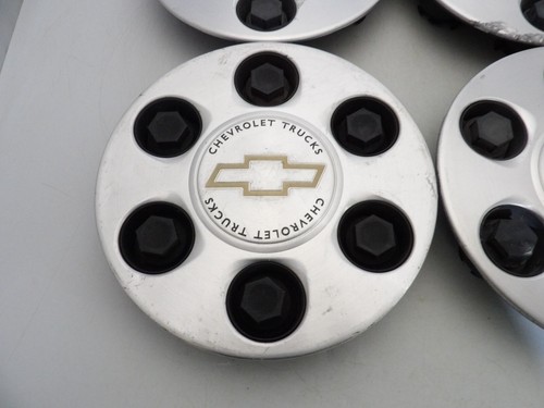 Set of 4 OEM 1999 2000 2001 02-2008 Chevy Silverado Avalanche Tahoe Center Caps - Picture 4 of 11
