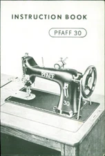 PFAFF 30 Instruction Manual User Guide: Coil Bound 39 Pages