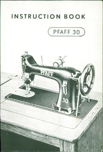 PFAFF 30 Instruction Manual User Guide: Coil Bound 39 Pages - 第 1/1 張圖片
