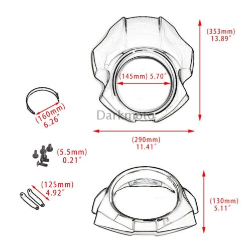 Headlight Fairing Windshield Cover For Yamaha XVS 950 SPEC BOLT 950 2014-2020 - Picture 3 of 11